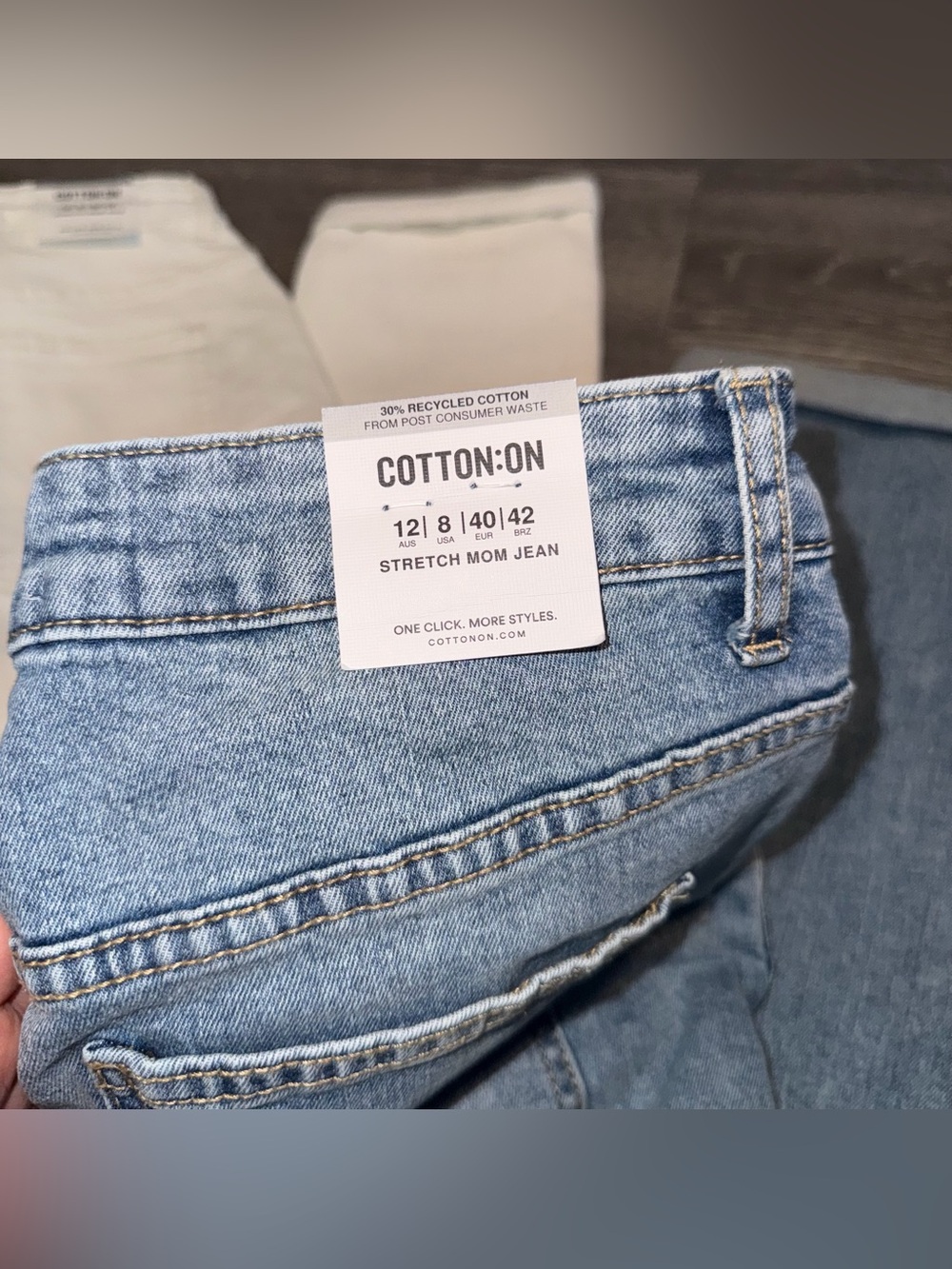 Set of 3 - Cotton On Stretch Mom Jeans Size 8 - Picture 2 of 3